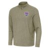 Antigua Sacramento Premium Kings Olive Subtle Quarter Zip Sweatshirt