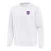 Antigua Sacramento Eye - catching Kings White Relevant Pullover Sweatshirt
