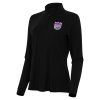Antigua Sacramento Kings Women's Fabulous Black Intent Quarter Zip Top