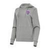 Antigua Sacramento Kings Women's Heather Gray Fabulous Justice Pullover Hoodie