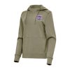 Antigua Sacramento Kings Women's Heather Olive Justice Eye - catching Pullover Hoodie