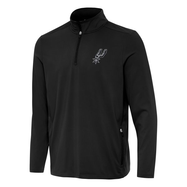 Antigua San Antonio Spurs Black Chic Perilous Quarter Zip Sweatshirt