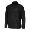 Antigua San Antonio Spurs Heather Black Certain Quarter Zip Premium Tri Blend Sweatshirt