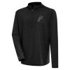 Antigua San Antonio Spurs Heather Black Eye - catching Tidy Quarter Zip Lightweight Pullover Top