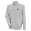 Antigua San Antonio Spurs Heather Gray Victory Quarter Zip Pullover Top Elegant