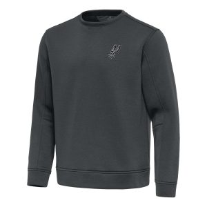 Antigua San Fabulous Antonio Spurs Pewter Relevant Pullover Sweatshirt