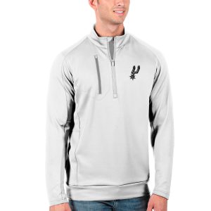 Antigua San Antonio Spurs White Generation Quarter Zip Pullover Eye - catching Jacket