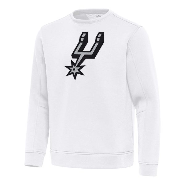 Antigua San Unique Antonio Spurs White Relevant Pullover Sweatshirt