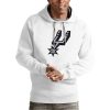 Antigua Elegant San Antonio Spurs White Team Logo Victory Pullover Hoodie