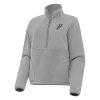 Antigua San Antonio Trendy Spurs Women's Gray Figure Half Zip Pullover Sweatshirt
