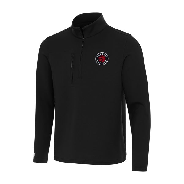 Antigua Toronto Raptors Black Insider Fabulous Quarter Zip Top