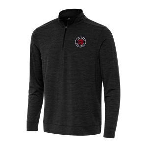 Antigua Toronto Raptors Heather Black Unique Bright Quarter Zip Top