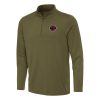 Antigua Toronto Eye - catching Raptors Olive Reprocess Quarter Zip Top
