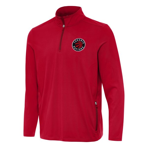 Antigua Toronto Raptors Red Unique Perilous Quarter Zip Sweatshirt