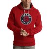 Antigua Toronto Raptors Chic Red Team Logo Victory Pullover Hoodie