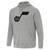 Antigua Gorgeous Utah Jazz Heather Gray Cloud Pullover Hoodie