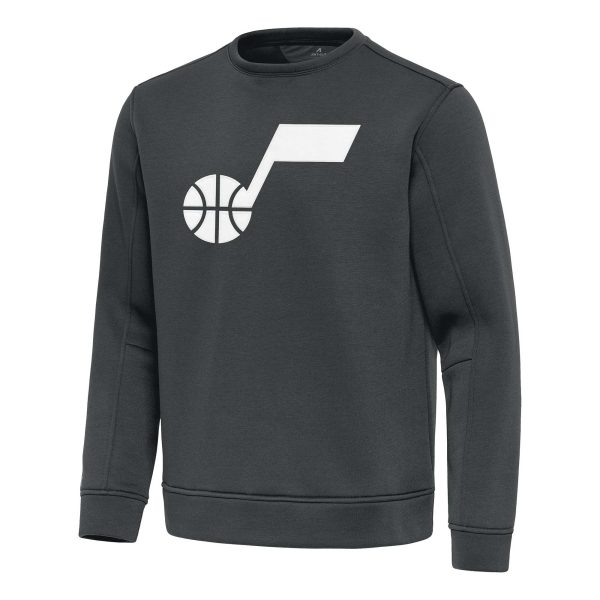 Antigua Utah Jazz Pewter Relevant Pullover Sweatshirt Chic