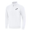 Antigua Utah Gorgeous Jazz White Victory Quarter Zip Mock Sweatshirt