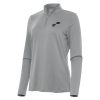 Antigua Utah Jazz Chic Women's Gray Reprocess Quarter Zip Top
