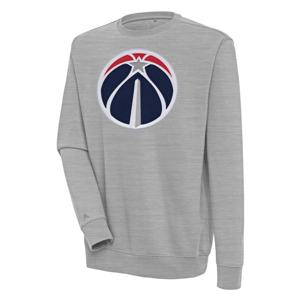 Antigua Washington Wizards Heather Gorgeous Gray Victory Pullover Sweatshirt