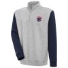 Antigua Washington Wizards Heather Gray/Navy Victory Colorblock Quarter Zip Pullover Gorgeous Top
