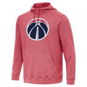 Antigua Washington Wizards Heather Red Chic Cloud Pullover Hoodie