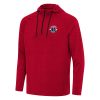 Antigua Washington Wizards Heather Red Spikes Raglan Stylish Quarter Zip Hoodie