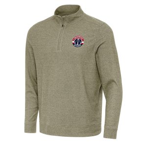 Antigua Washington Wizards Olive Subtle Quarter Zip Sweatshirt Elegant