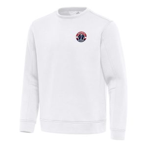 Antigua Washington Wizards Elegant White Relevant Pullover Sweatshirt