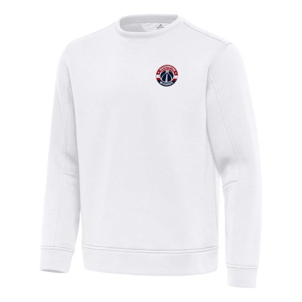 Antigua Washington Wizards Elegant White Relevant Pullover Sweatshirt