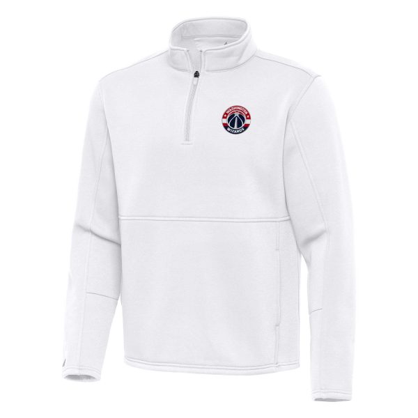 Antigua Gorgeous Washington Wizards White Twist Quarter Zip Pullover Top