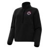 Antigua Washington Wizards Women's Black Figure Half Eye - catching Zip Pullover Sweatshirt