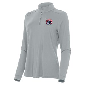 Antigua Washington Wizards Women's Fabulous Gray Intent Quarter Zip Top