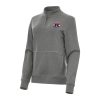 Antigua Washington Wizards Women's Heather Black Crush Quarter Zip Fleece Sweatshirt Premium