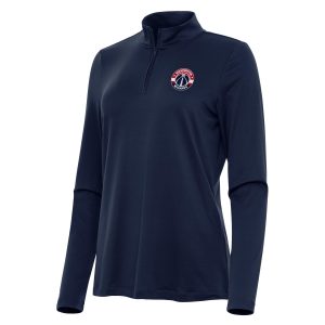 Antigua Elegant Washington Wizards Women's Navy Reprocess Quarter Zip Top