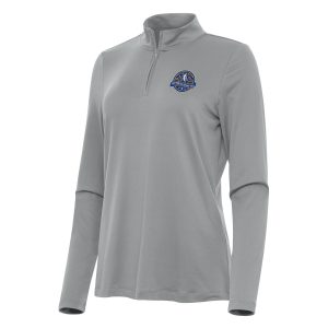 Antigua Women's Gray 2025 NBA All Star Game Trendy Reprocess Quarter Zip Top