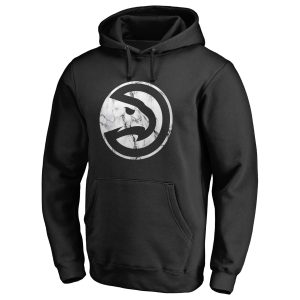 Atlanta Hawks Black Marble Logo Gorgeous Pullover Hoodie