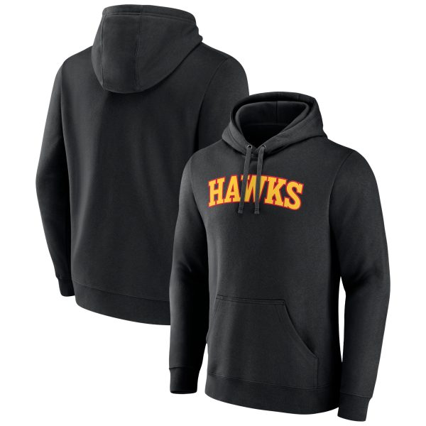 Atlanta Hawks Black Wordmark Team Fabulous Pullover Hoodie