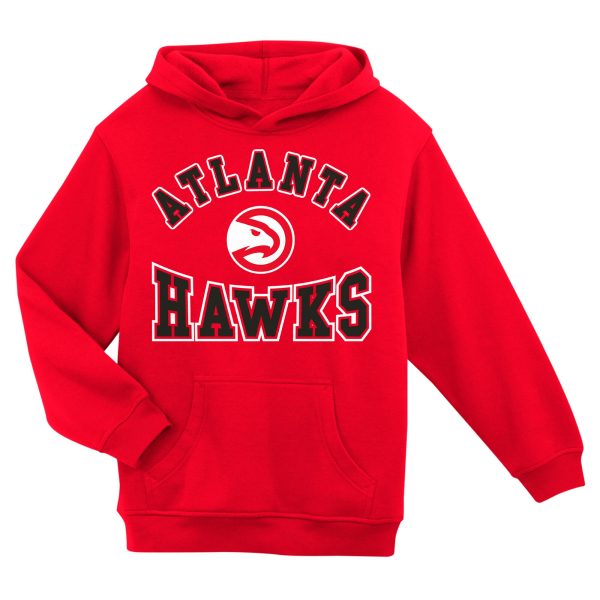 Atlanta Hawks Preschool Red Home Town Pullover Fleece Premium Hoodie