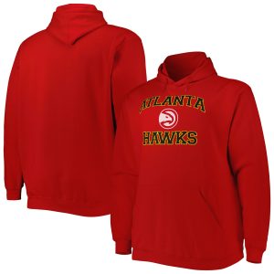 Atlanta Hawks Red Big & Tall Heart & Soul Pullover Hoodie Unique