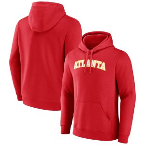 Atlanta Hawks Red Wordmark Pullover Hoodie Gorgeous