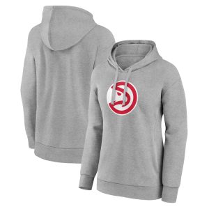 Atlanta Chic Hawks Women's Gray Primary Logo Pullover Hoodie