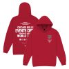 Bleacher Report x Mitchell & Ness Chicago Bulls Unisex Red Backstage Premium Crew Pullover Hoodie