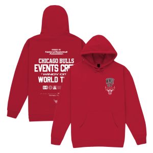 Bleacher Report x Mitchell & Ness Chicago Bulls Unisex Red Backstage Premium Crew Pullover Hoodie