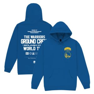 Bleacher Report x Mitchell & Ness Golden State Warriors Unisex Royal Fabulous Backstage Crew Pullover Hoodie