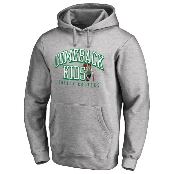 Boston Trendy Celtics Heathered Gray Comeback Kids Pullover Hoodie