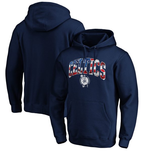 Boston Celtics Navy Banner Wave Pullover Hoodie Elegant