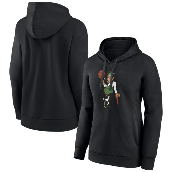 Boston Celtics Women's Black Unique Alternate Logo Pullover Hoodie