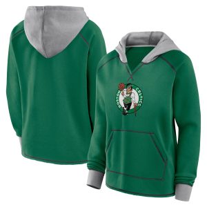 Boston Celtics Women's Kelly Chic Green Boom Pullover Hoodie