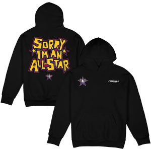 Brand Seen x Stadium Essentials 2025 NBA All Star Game Unisex Black Sorry I'm Chic An All Star Oversized Pullover Hoodie